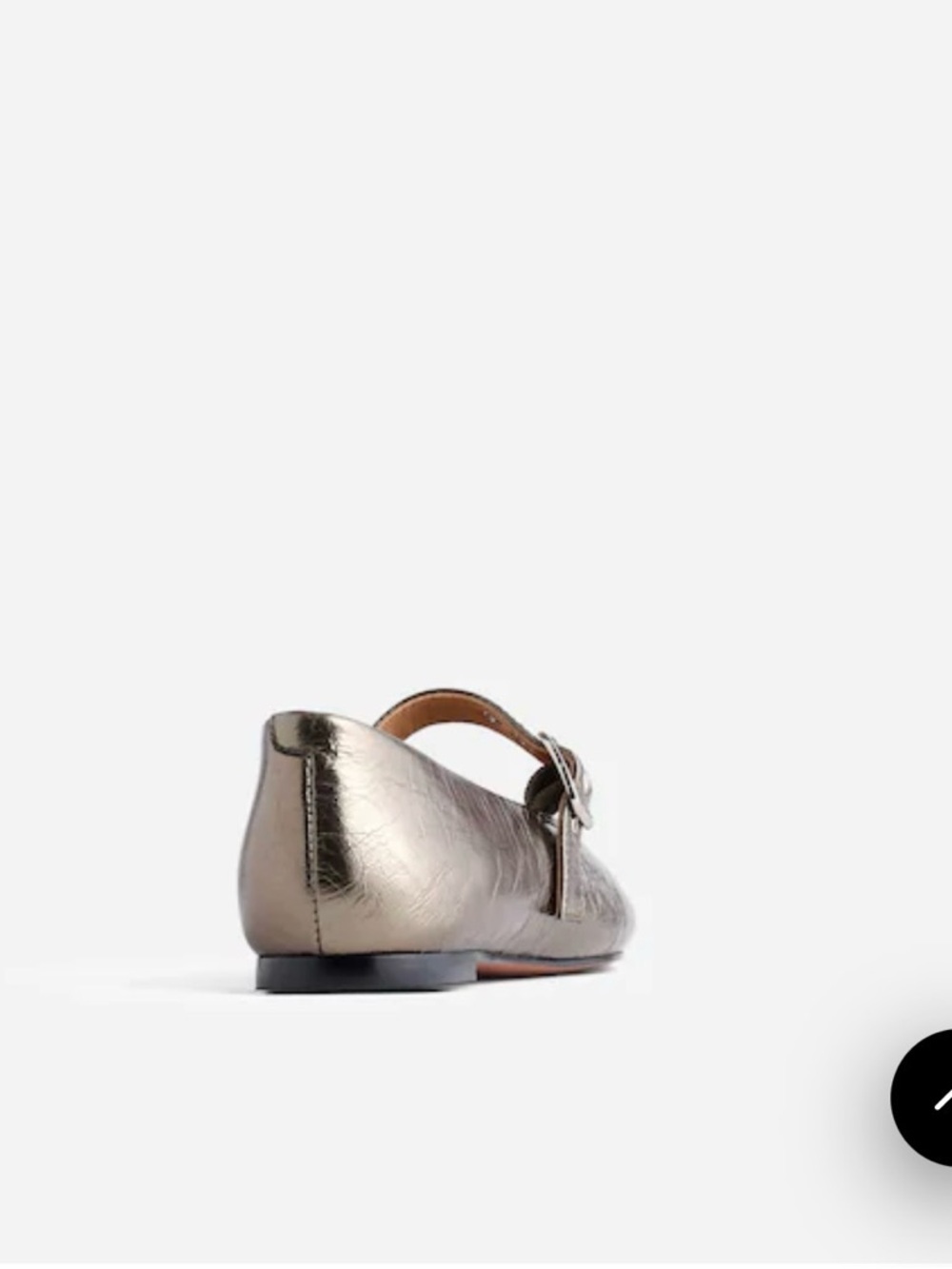 Madewell Leather Mary Jane Flats - Pewter - Picture 3 of 12